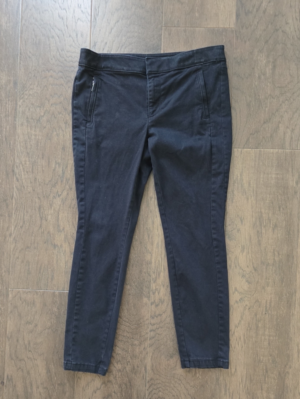 LOFT Black Skinny Zip-Pocket Pants